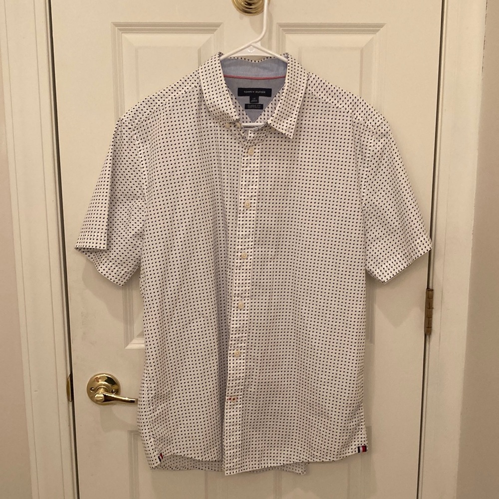 Mens Dot Tommy Hilfiger Button Up Shirt
